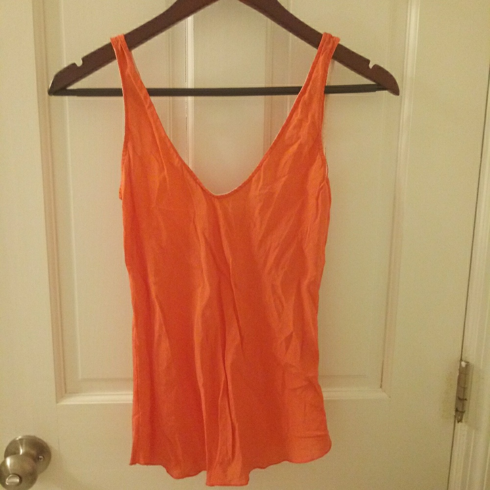 T. Babaton Silk tank Top XXS orange